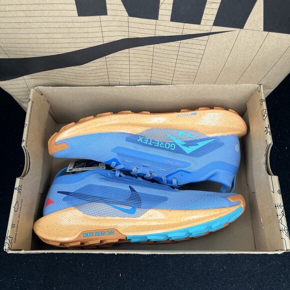 NEW Nike Pegasus Trail 5 GTX Gore Tex Blue Copper Moon FQ0908-400 Size 8 - Picture 6 of 6